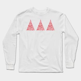 Made of shining red stars elegant Christmas tree Long Sleeve T-Shirt